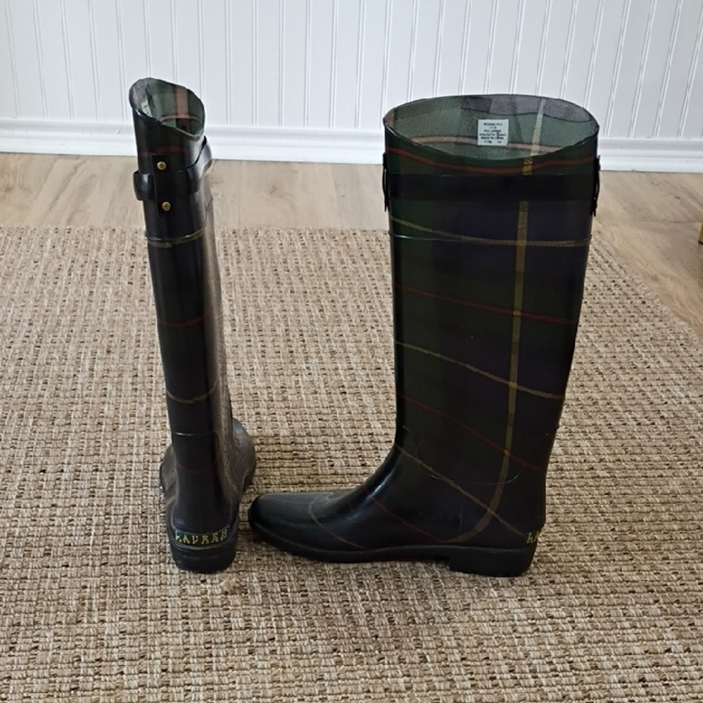 Ralph Lauren Plaid Rainboots